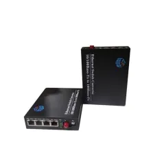 KAP-MCSM4F-20A Media Converter สาย SM Single Fiber 1310nm/1550nm FC, 4 Port RJ45 ความเร็ว 100Mbps 20Km