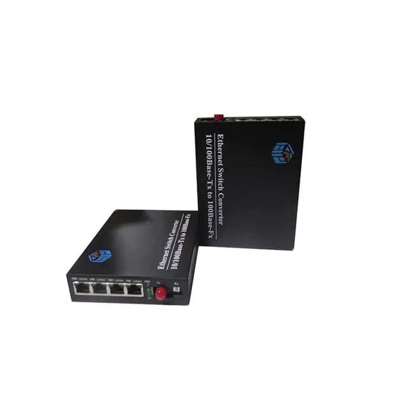 KAP-MCSM4F-20A Media Converter สาย SM Single Fiber 1310nm/1550nm FC, 4 Port RJ45 ความเร็ว 100Mbps 20Km