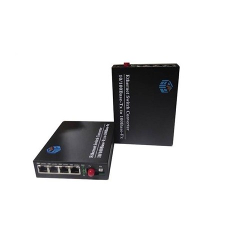 KAP-MCSM4G-20A Media Converter สาย SM Single Fiber 1310nm/1550nm FC, 4 Port RJ45 ความเร็ว Gigabit 20Km
