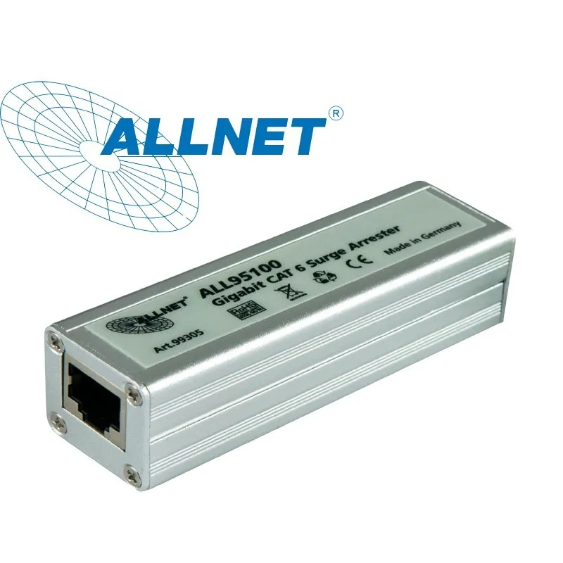 ALLNET ALL95100 TP Cat 6 PoE Surge arrester ปกป้องระบบเครือข่ายจาก ฟ้าผ่า, ESD และ ไฟกระชาก