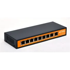 Wi-Tek WI-PS109 POE Switch 9 Port 10/100Mbps จ่ายไฟ 8 Port มาตรฐาน 802.3af/at กำลังไฟสูงสุด 120W