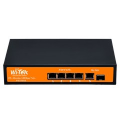 Wi-Tek WI-PS105F POE Switch 5 Port 10/100Mbps, 4 Port POE 802.3af, 1 Combo SFP Port Max 75W