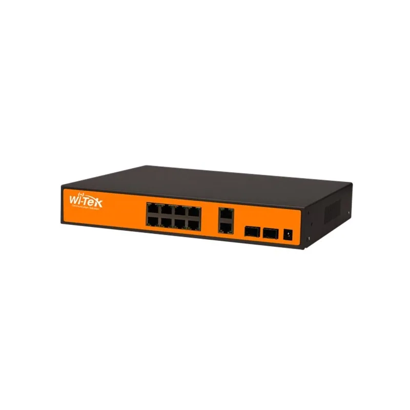 Wi-Tek WI-PS110F POE Switch 8 Port 100Mbps, 8 Port POE 802.3af/af, 2 Gigabit Combo SFP Port, 120W