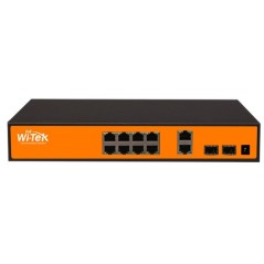 Wi-Tek WI-PS110F POE Switch 8 Port 100Mbps, 8 Port POE 802.3af/af, 2 Gigabit Combo SFP Port, 120W