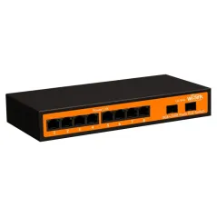 Wi-Tek WI-PS310GF POE Switch 8 Port Gigabit จ่ายไฟมาตรฐาน 802.3af/at พร้อม 2 SFP Port กำลังไฟสูงสุด 120W