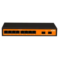 Wi-Tek WI-PS310GF POE Switch 8 Port Gigabit จ่ายไฟมาตรฐาน 802.3af/at พร้อม 2 SFP Port กำลังไฟสูงสุด 120W