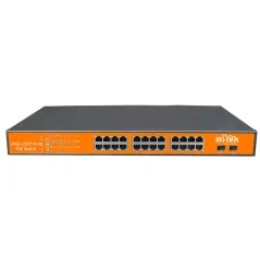 Wi-Tek WI-PS326GF POE Switch 24 Port Gigabit จ่ายไฟมาตรฐาน 802.3af/at พร้อม 2 SFP Port กำลังไฟสูงสุด 350W