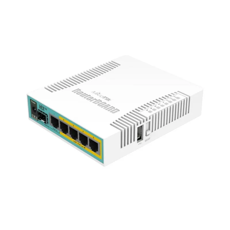 Mikrotik Router RB960PGS (hEX PoE) CPU 800MHz Ram 128MB Port Gigabit จ่ายไฟ POE 802.3at 4 Port