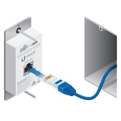 Ubiquiti UniFi UAP-AC-IW In-Wall Access Point แบบติดผนัง มาตรฐาน AC 867Mbps Dual-Band, 3 Port Lan Gigabit