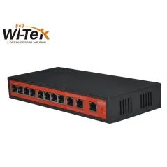 Wi-Tek WI-PS211G POE Switch 8 Port FE + 3 Port Gigabit, POE 802.3af/at 8 Port ,Port Isolate Max 120W