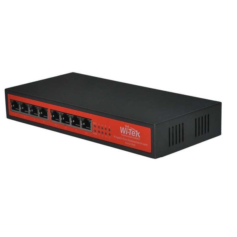 Wi-Tek WI-PS308G POE Switch 8 Port Gigabit, จ่ายไฟ POE 802.3af/at 8...
