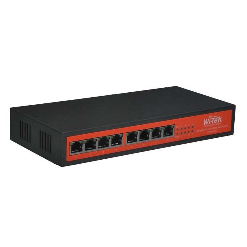Wi-Tek WI-PS308G POE Switch 8 Port Gigabit, จ่ายไฟ POE 802.3af/at 8...