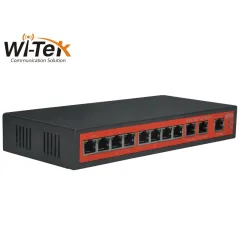 Wi-Tek WI-PS311G-24V Passive POE Switch 8 Port Gigabit, จ่ายไฟ POE 24VDC 8 Port Max 120W