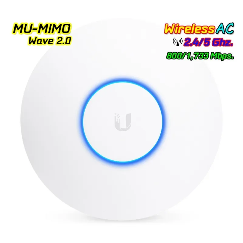 Ubiquiti UniFi UAP-AC-HD Access Point มาตรฐาน ac 4x4 MU-MIMO Wave 2 ความเร็วสูงสุด 1733Mbps