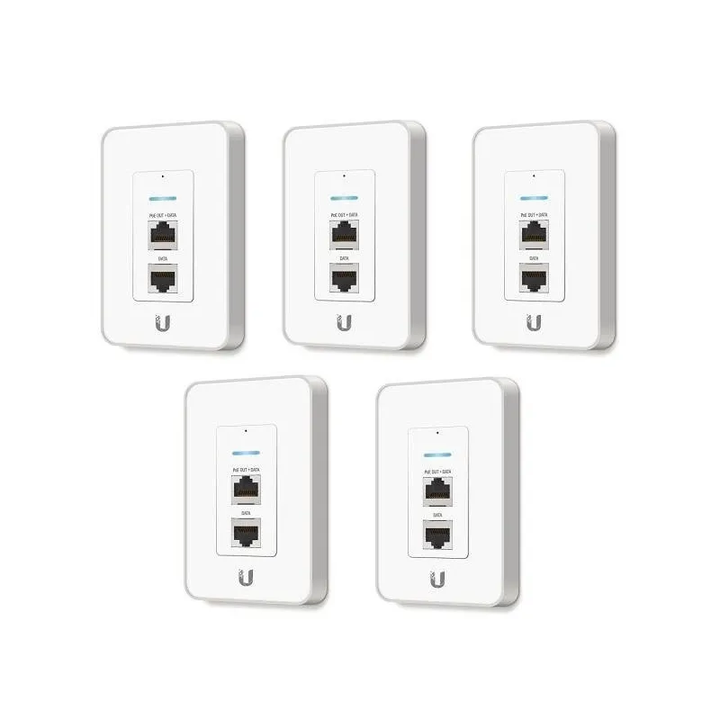 Ubiquiti UniFi UAP-IW-5 In-Wall Wifi Access Point แบบติดผนัง Pack 5 ชิ้น ราคาประหยัด ความถี่ 2.4GHz, Port Lan x 3