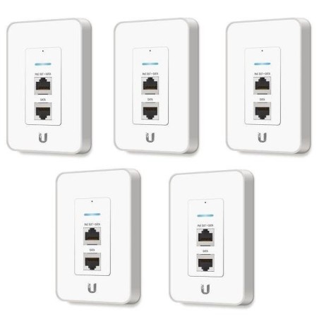 Ubiquiti UniFi UAP-IW-5 In-Wall Wifi Access Point แบบติดผนัง Pack 5 ชิ้น ราคาประหยัด ความถี่ 2.4GHz, Port Lan x 3