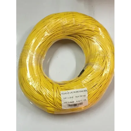 Fiber-Optic Cable หัว FC/UPC-FC/UPC สำเร็จจากโรงงาน แบบ Indoor, Simplex, Single Mode 3.0MM. 300 เมตร