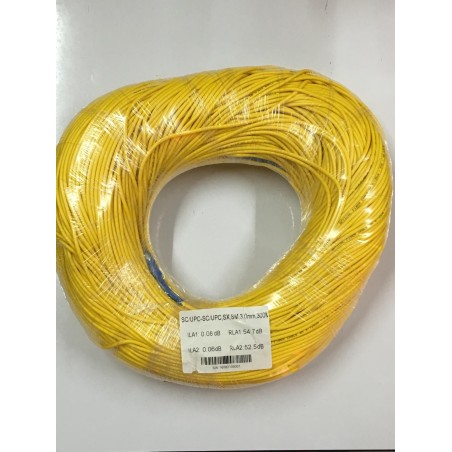 Fiber-Optic Cable หัว SC/UPC-SC/UPC สำเร็จจากโรงงาน แบบ Indoor, Simplex, Single Mode 3.0MM. 300 เมตร