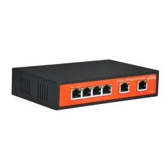 Wi-Tek WI-PS106 POE Switch 6 Port 100Mbps, 4 Port POE 802.3af/at 2 Port Uplink Max 65W