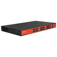 Wi-Tek WI-PS126G POE Switch 24 Port Fast, 2 Port Gigabit จ่ายไฟ 802.3at 24 Port 2 Port Uplink กำลังไฟ 300W