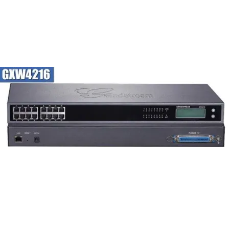 Grandstream GXW-4216 FXS Gateway ขนาด 16-Port FXS, 1 Port Lan, T.38 Fax Over IP, 132x48 backlit graphic