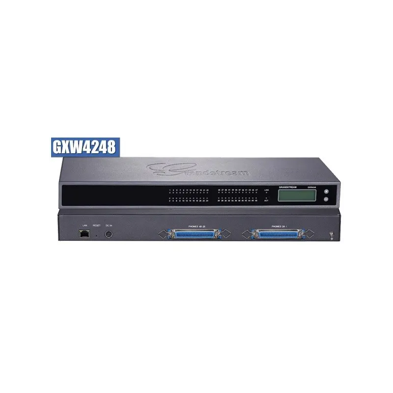 Grandstream GXW-4248 FXS Gateway ขนาด 48-Port FXS, 1 Port Lan, T.38 Fax Over IP, 132x48 backlit graphic