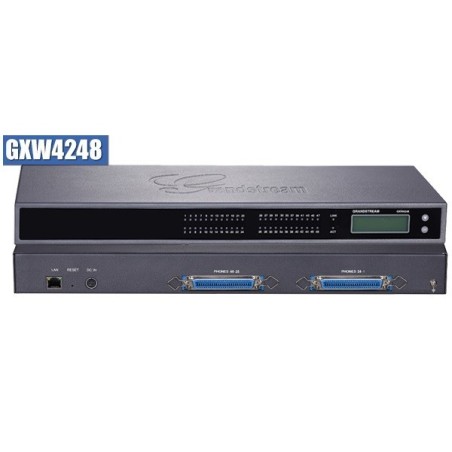Grandstream GXW-4248 FXS Gateway ขนาด 48-Port FXS, 1 Port Lan, T.38 Fax Over IP, 132x48 backlit graphic