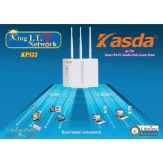 KASDA KP322 AC 750 OpenWRT Wireless Access Point Dual-Band มาตรฐาน AC 750Mbps พร้อม POE