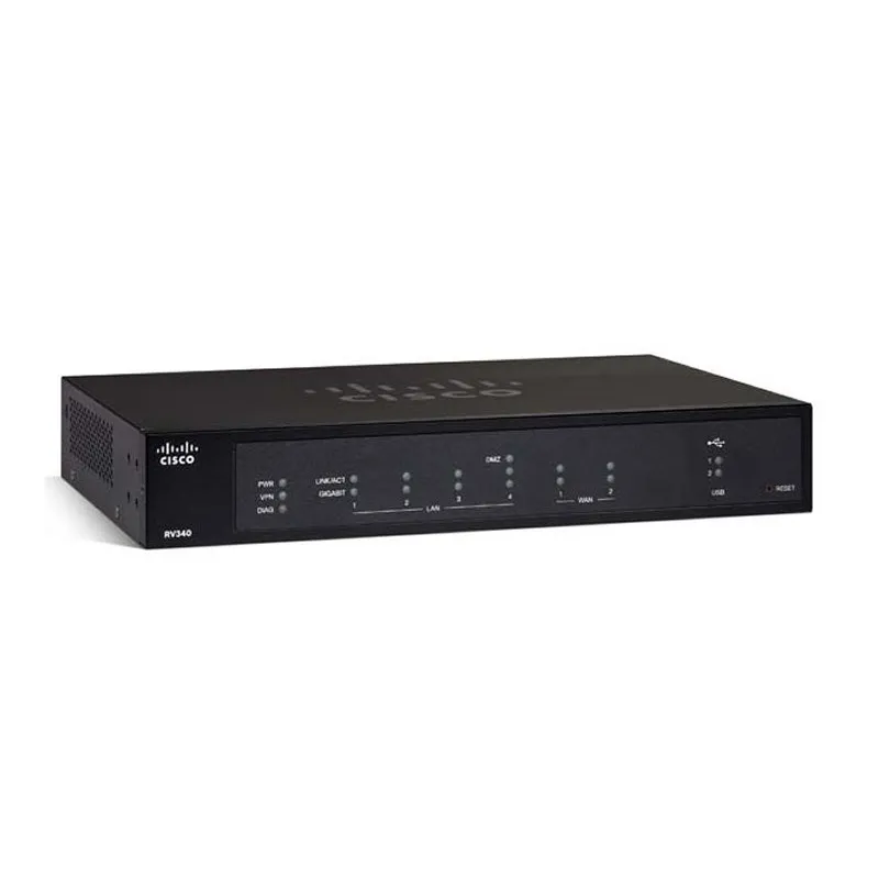 Cisco RV340 Dual WAN Gigabit VPN Router IPSecs VPN 50 Tunnels Throughput 900Mbps 3G/4G Dongle