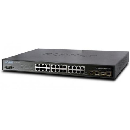 Planet WGSW-24040 L2+ Managed Gigabit Switch 24 Port, 4 Port SFP รองรับการทำ IP Subnet-based VLAN, Routing