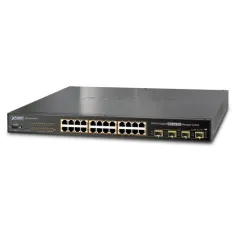 Planet WGSW-24040HP L2+ Managed Gigabit POE Switch 24 Port, 4 SFP POE 802.3at 220W, Static Routing