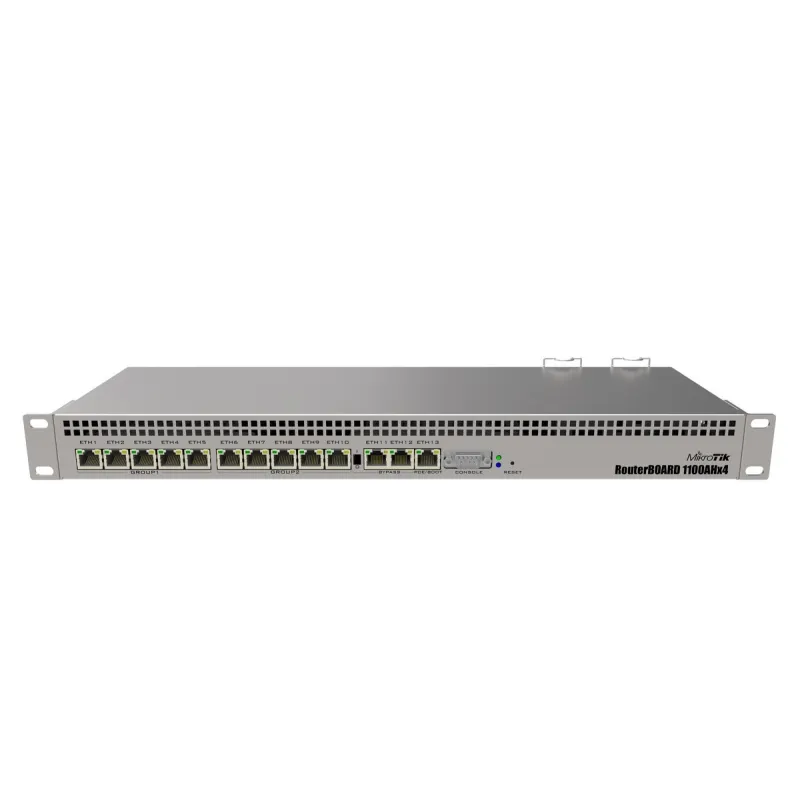 Mikrotik RB1100AHx4 CPU 4-Core 1.4GHz 13 Port Gigabit Ram 1GB, Storage 128MB RouterOS LV 6