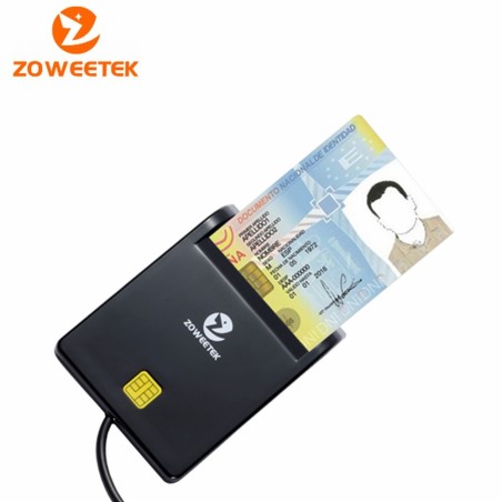 Smart Card Reader Zoweetek 12026-1 Card type ISO7816 Class A, B and C รองรับ Windows 10, Linux