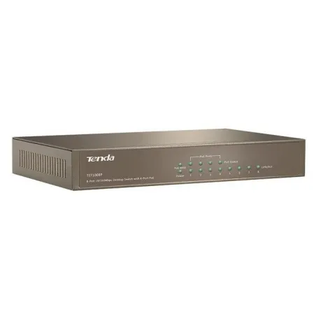 TENDA TEF1008P POE Switch ขนาด 8 Port ความเร็ว10/100Mbps จ่ายไฟ POE 802.3at/af 15.4W จำนวน 4 Port