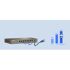 TENDA TEF1109P POE Switch 9 Port 10/100Mbps จ่ายไฟ POE 802.3af 8 Port รวม 120W ทำ VLAN ด้วย Dib SW.