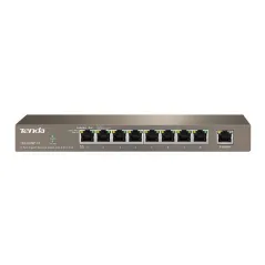 TENDA TEG1009P-EI Gigabit POE Switch 9 Port ความเร็ว Gigabit จ่ายไฟ POE มาตรฐาน 802.3at/af 8 Port รวม 121.2W