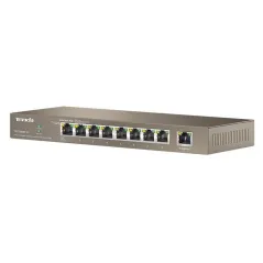 TENDA TEG1009P-EI Gigabit POE Switch 9 Port ความเร็ว Gigabit จ่ายไฟ POE มาตรฐาน 802.3at/af 8 Port รวม 121.2W