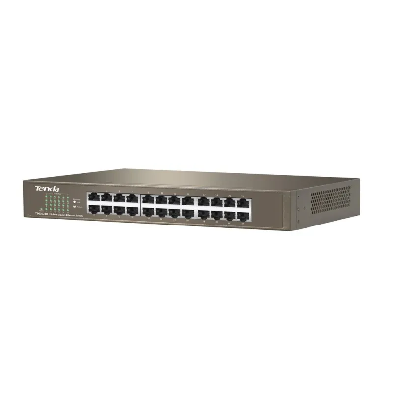 TENDA TEG1024D Gigabit Switch แบบ Desktop/Rack 24 port ความเร็ว Gigabit มีชุดยึดตู้ Rack