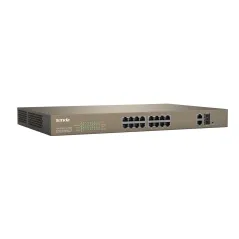 TENDA TEF1218P-16-250W L2 Manage PoE Switch 16 Port 100Mbps, 2 Port Gigabit จ่ายไฟ POE 802.3at 250W