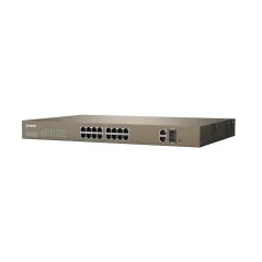 TENDA TEF1218P-16-250W L2 Manage PoE Switch 16 Port 100Mbps, 2 Port Gigabit จ่ายไฟ POE 802.3at 250W