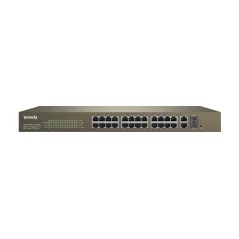 TENDA TEF1226P-24-440W L2 Manage PoE Switch 24 Port 100Mbps, 2 Port Gigabit/SFP จ่ายไฟ POE 802.3at 440W