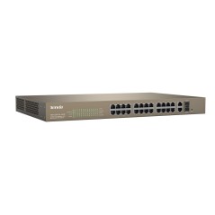 TENDA TEF1226P-24-440W L2 Manage PoE Switch 24 Port 100Mbps, 2 Port Gigabit/SFP จ่ายไฟ POE 802.3at 440W