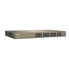 TENDA TEF1226P-24-440W L2 Manage PoE Switch 24 Port 100Mbps, 2 Port Gigabit/SFP จ่ายไฟ POE 802.3at 440W