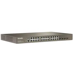 TENDA TEG3224P L2 Manage PoE Gigabit Switch 24 Port 4 Port SFP จ่ายไฟ POE 802.3at 440W