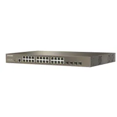 TENDA TEG3224P L2 Manage PoE Gigabit Switch 24 Port 4 Port SFP จ่ายไฟ POE 802.3at 440W