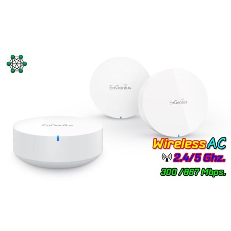 EnGenius EMR3000-Kit EnMesh Whole-Home Wi-Fi System Pack-3 ชิ้น Wireless AC1200 Dual-Band MESH
