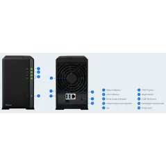 Synology DS218Play NAS server 2Bay สูงสุด 32TB รองรับ Backup, Media Streaming, 4K Video, Load Bit