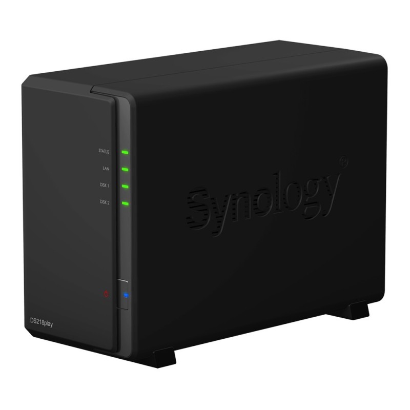 Synology DS218Play NAS server 2Bay สูงสุด 32TB รองรับ Backup, Media Streaming, 4K Video, Load Bit