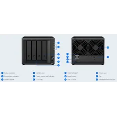 Synology DS418 NAS server 4Bay สูงสุด 48TB รองรับ Backup, Media Streaming, 4K Video, Load Bit