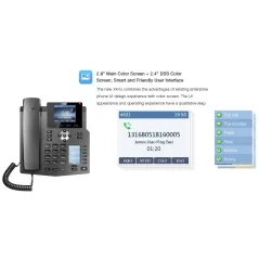 Fanvil X4G IP-Phone 4 SIP Lines Account , HD Voice, LCD Color 320x240 Phonebook Port Gigabit PoE